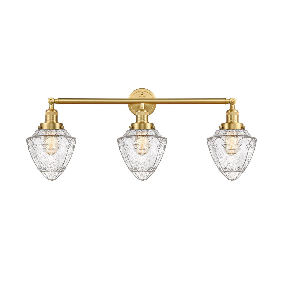 Innovations Franklin Restoration 205-SG-G664-7-LED Bath Vanity Light 34 in. wide - Satin Gold