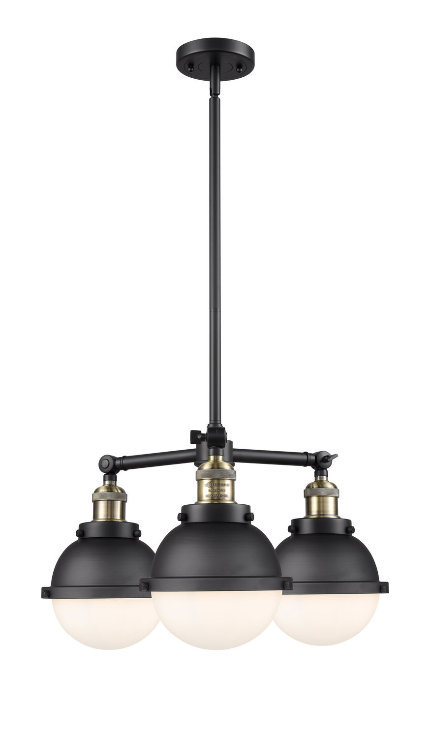 Innovations Franklin Restoration 207-BAB-HFS-61-BK-LED Chandelier Light - Black Antique Brass