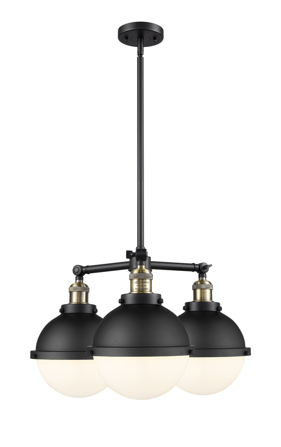 Innovations Franklin Restoration 207-BAB-HFS-81-BK Chandelier Light - Black Antique Brass