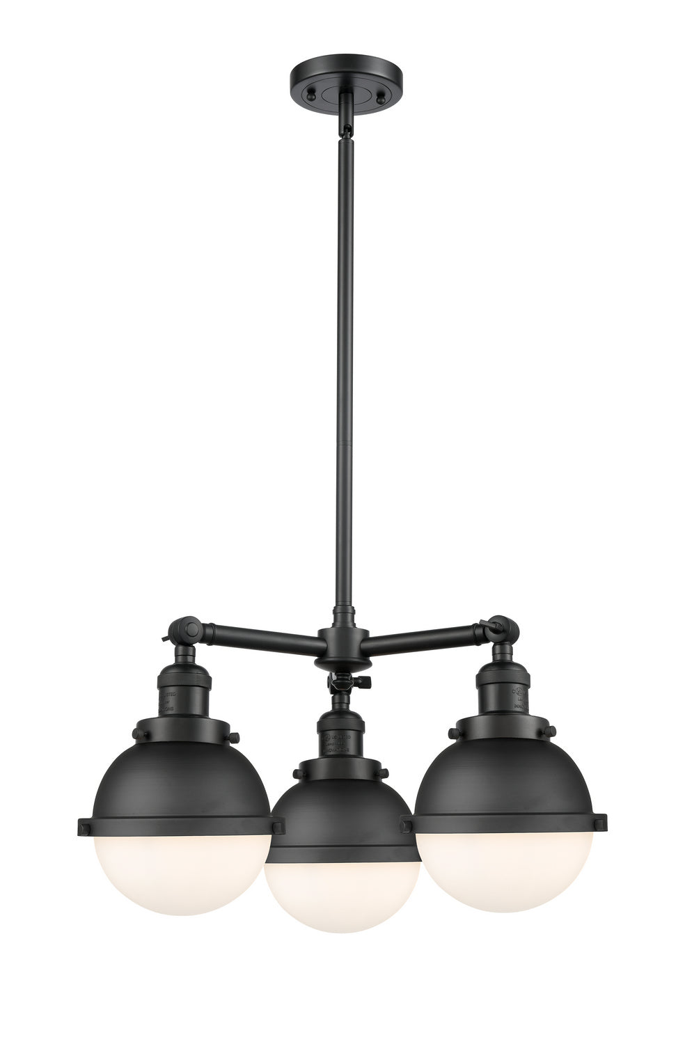 Innovations Franklin Restoration 207-BK-HFS-61-BK Chandelier Light - Matte Black