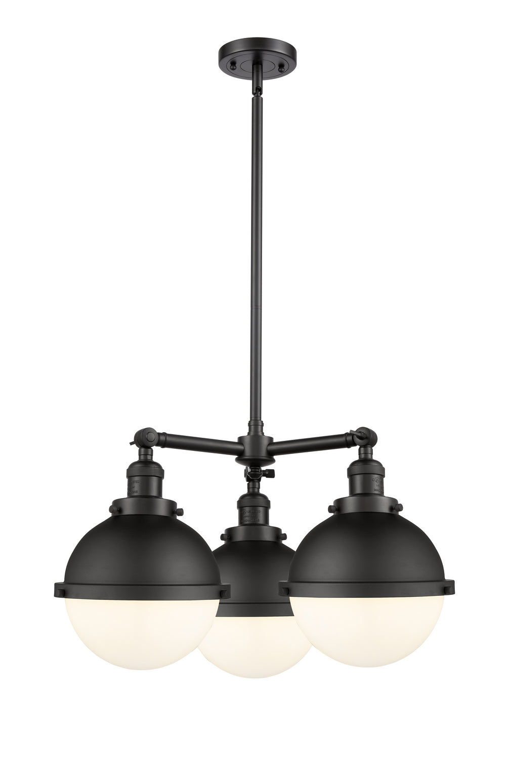 Innovations Franklin Restoration 207-BK-HFS-81-BK Chandelier Light - Matte Black