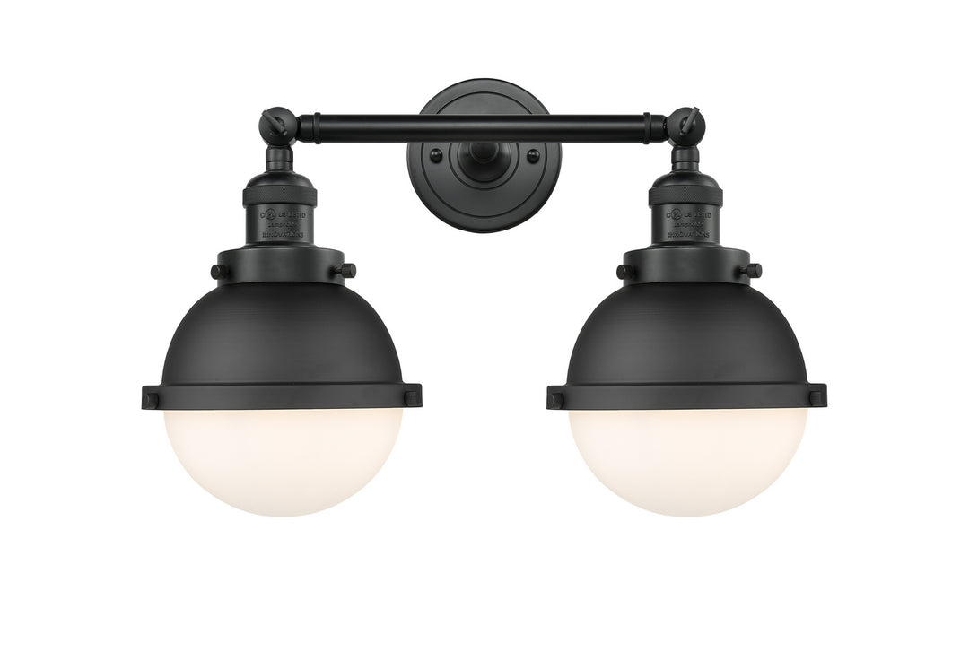 Innovations Franklin Restoration 208-BK-HFS-61-BK Bath Vanity Light 18 in. wide - Matte Black