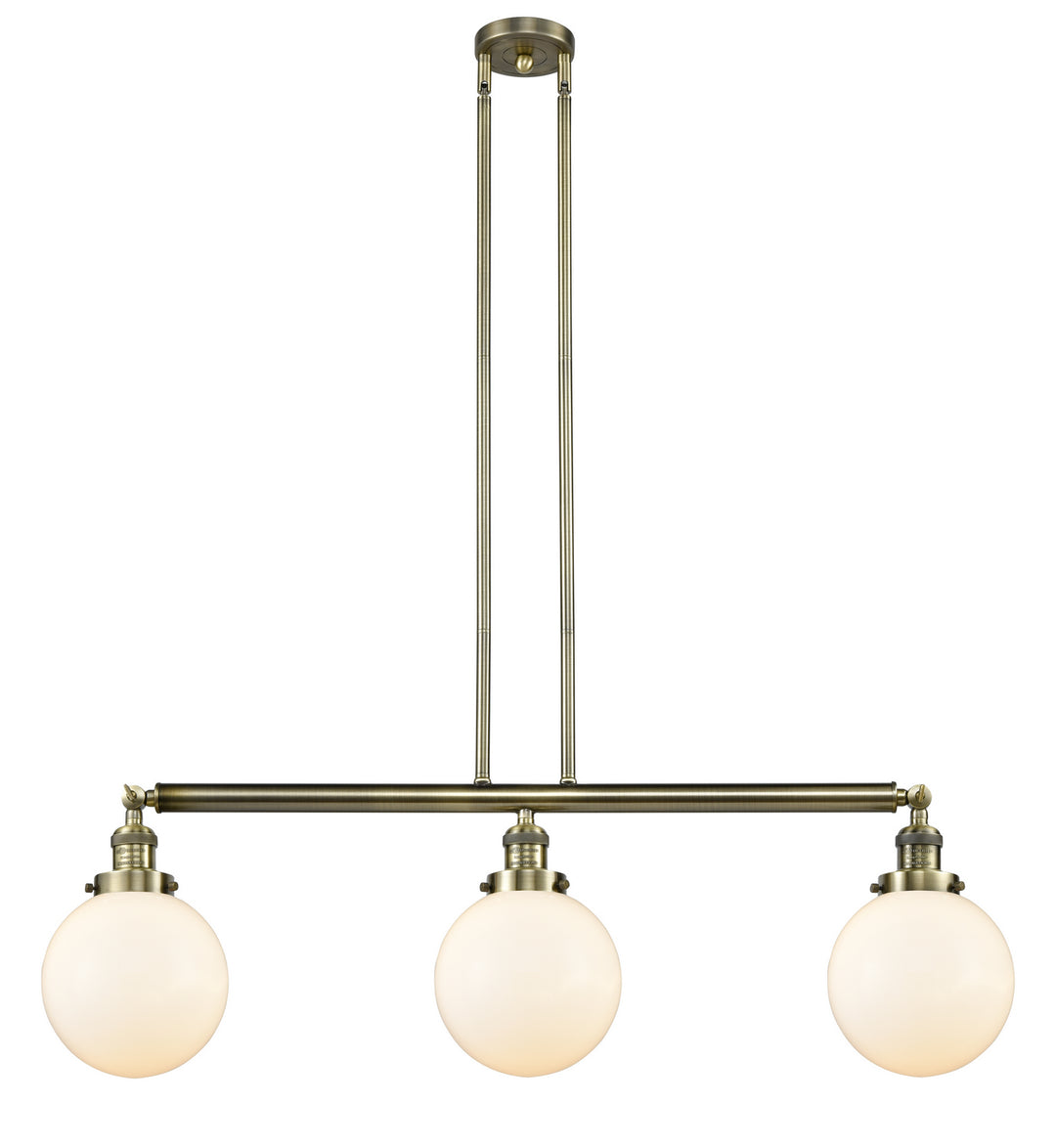 Innovations Franklin Restoration 213-AB-G201-8-LED Pendant Light - Antique Brass