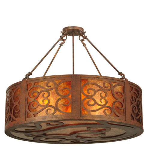 Meyda Tiffany Dean 129145 Pendant Light - Red Rust, Custom