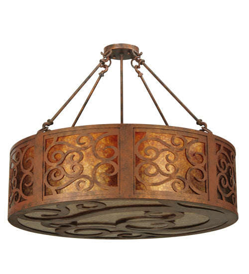 Meyda Tiffany Dean 129145 Pendant Light - Red Rust, Custom
