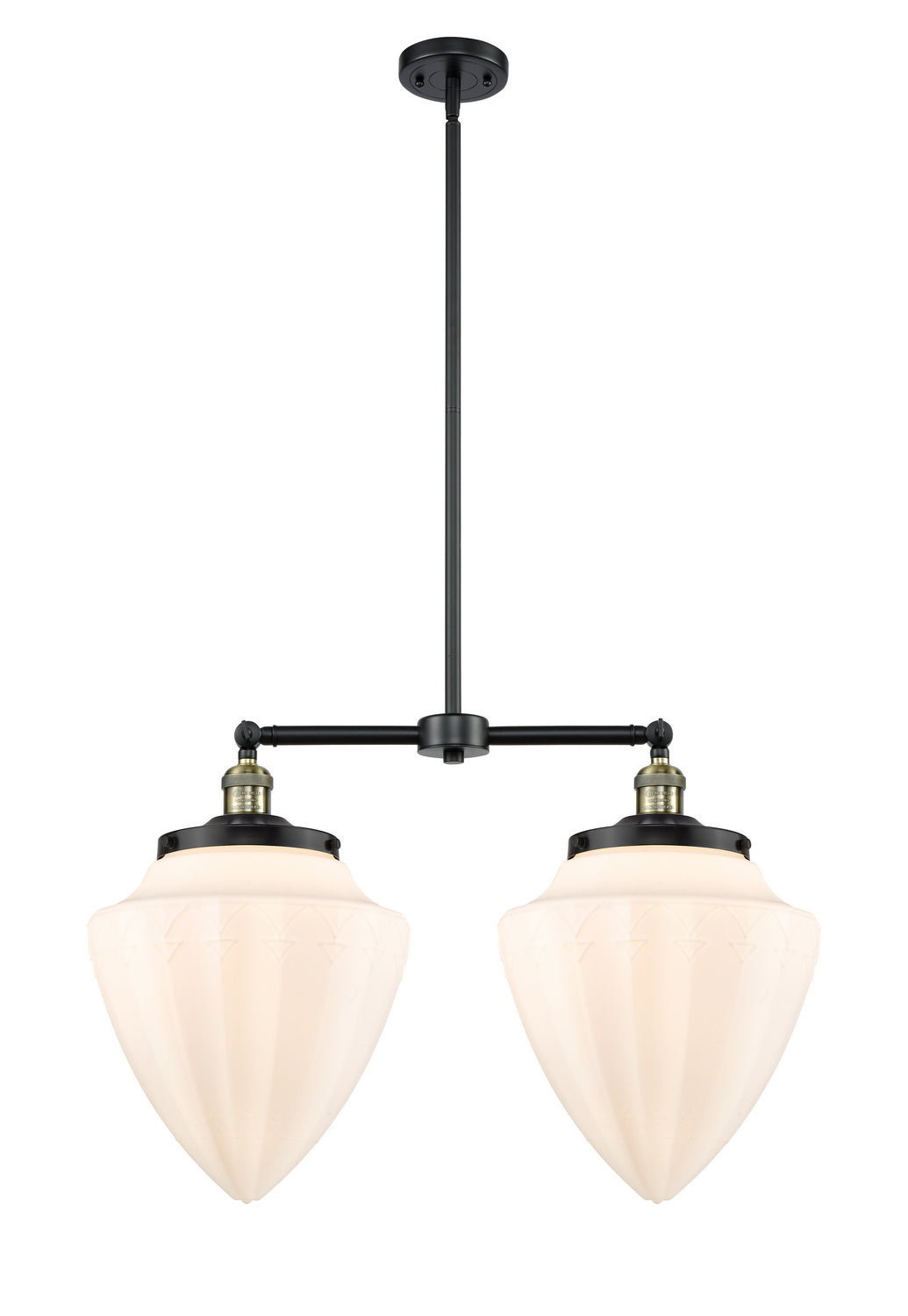 Innovations Franklin Restoration 209-BAB-G661-12 Pendant Light - Black Antique Brass