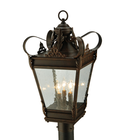 Meyda Tiffany Lighting 129190 Verona Three Light Post Mount Outdoor Bronze / Dark