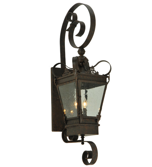 Meyda Tiffany Lighting 129261 Verona Three Light Wall Sconce Outdoor Bronze / Dark