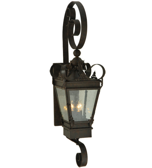 Meyda Tiffany Lighting 129261 Verona Three Light Wall Sconce Outdoor Bronze / Dark