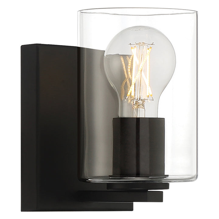 Access Oslo 62580LEDDLP-MBL/CLR Wall Sconce Light - Matte Black