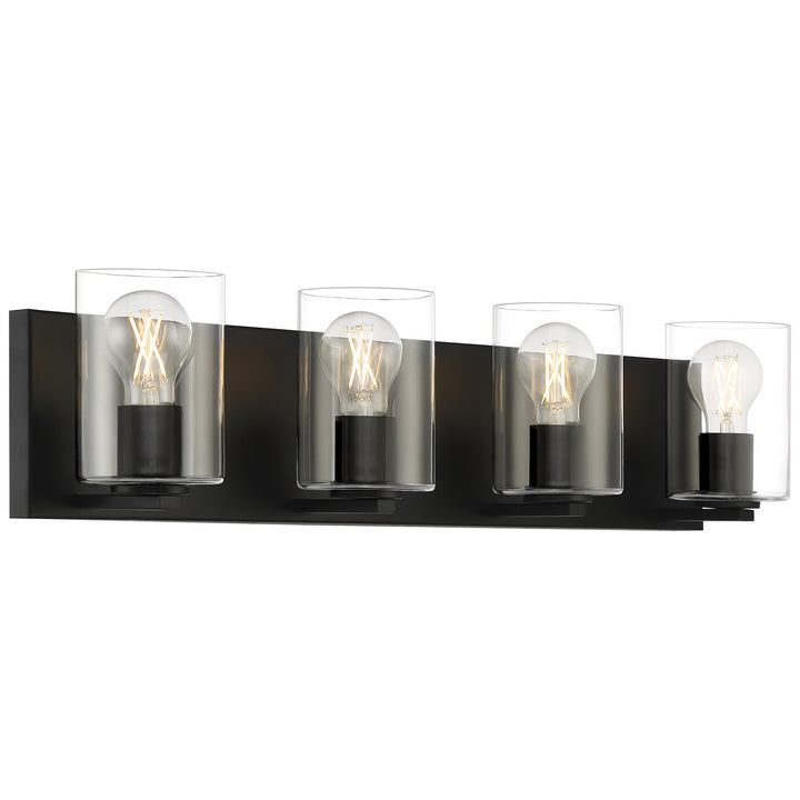 Access Oslo 62583LEDDLP-MBL/CLR Bath Vanity Light 30 in. wide - Matte Black