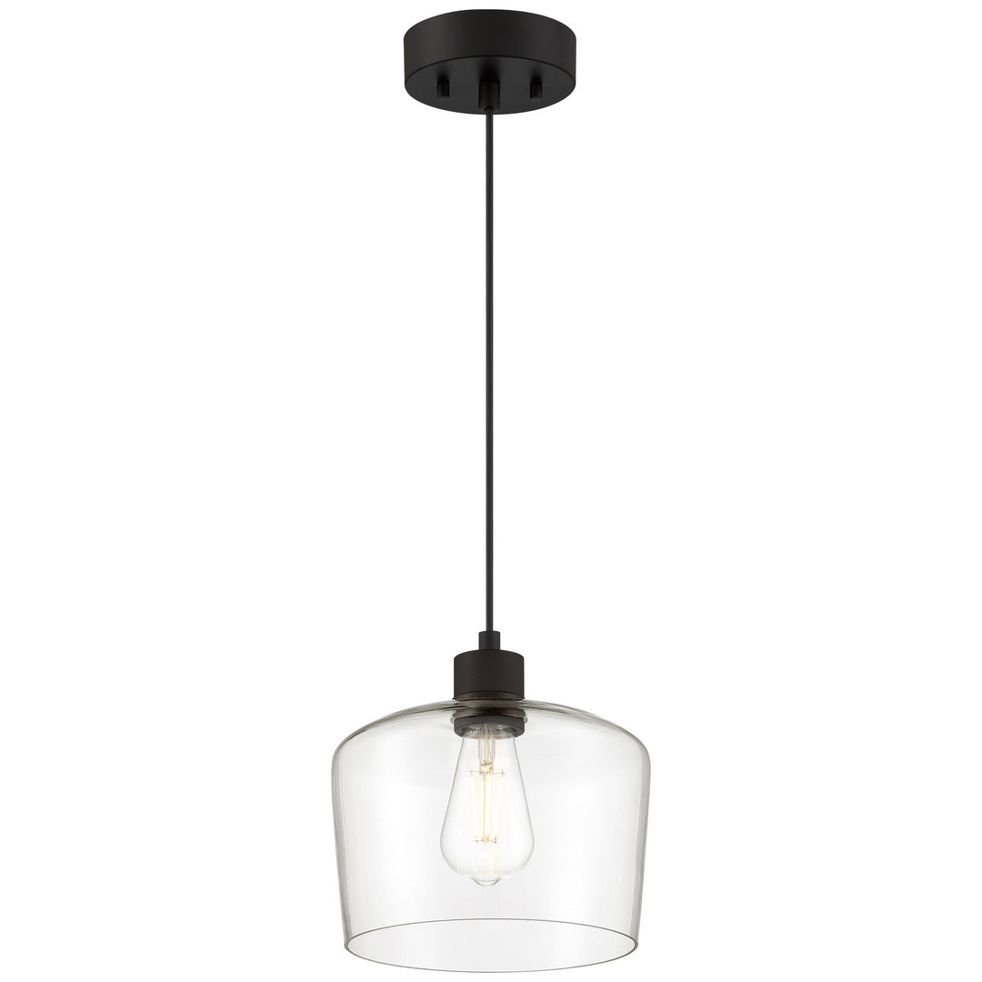 Access Port Nine Chardonnay 63141LEDDLP-MBL/CLR Pendant Light - Matte Black