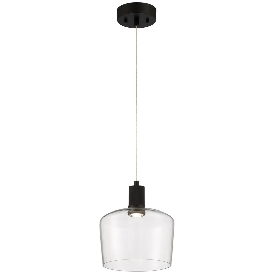 Access Port Nine Chardonnay 63141LEDD-MBL/CLR Pendant Light - Matte Black