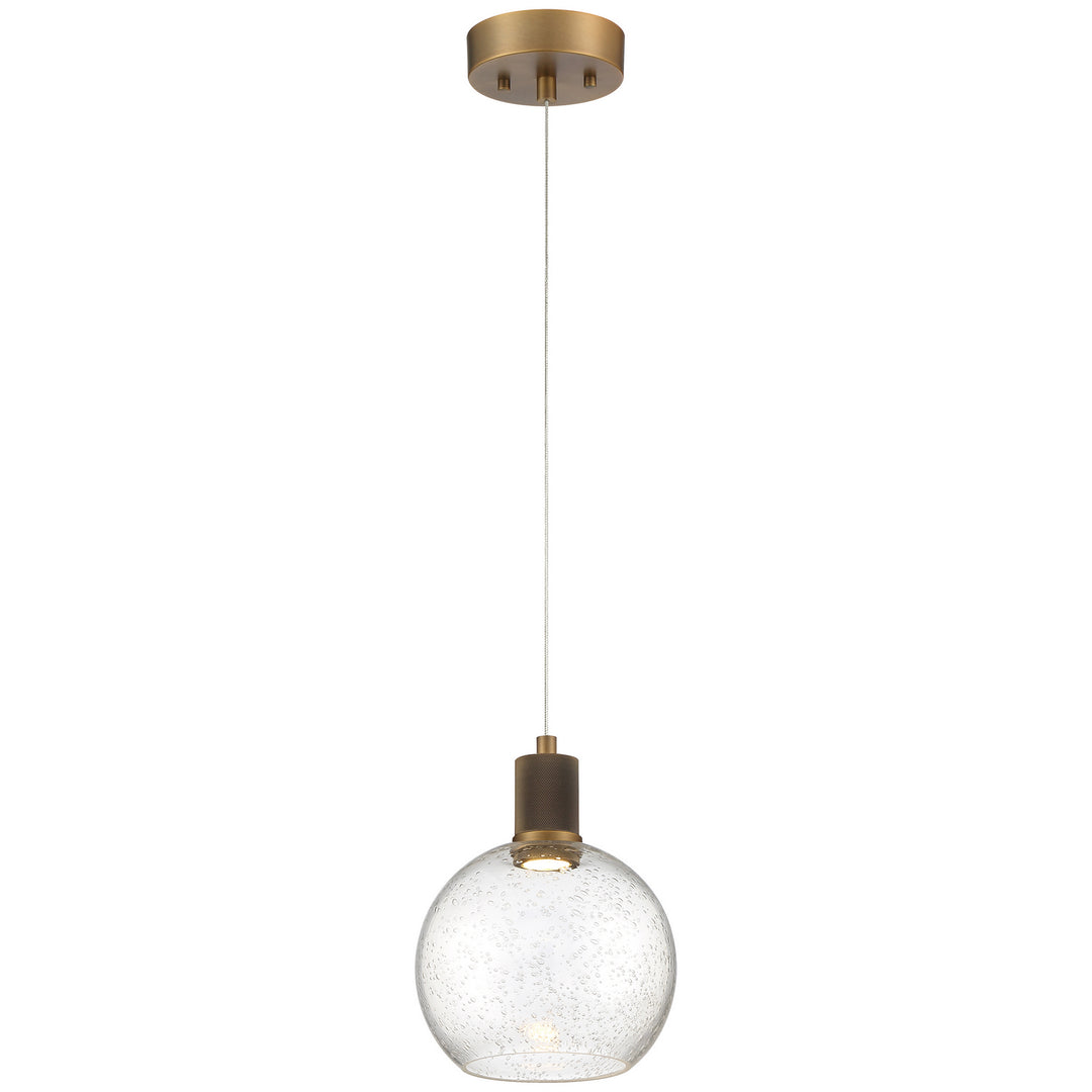 Access Port Nine Burgundy 63142LEDD-ABB/SDG Pendant Light - Antique Brushed Brass