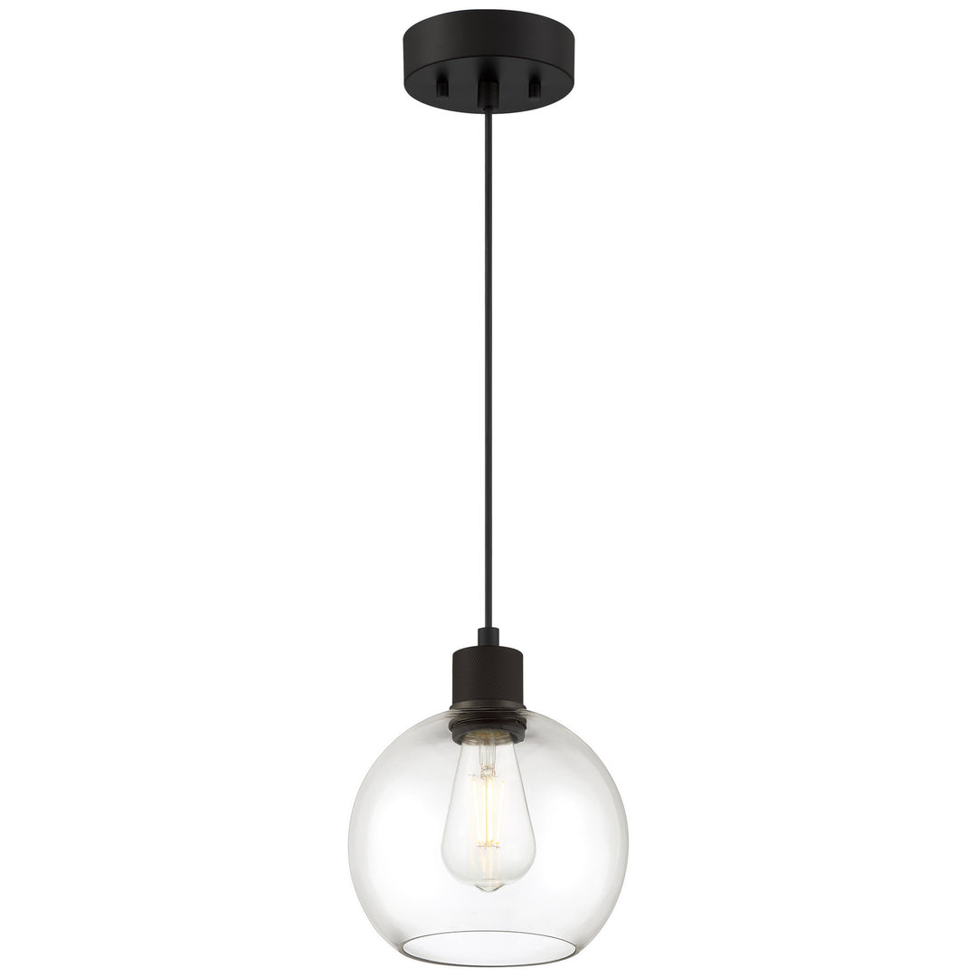 Access Port Nine Burgundy 63142LEDDLP-MBL/CLR Pendant Light - Matte Black