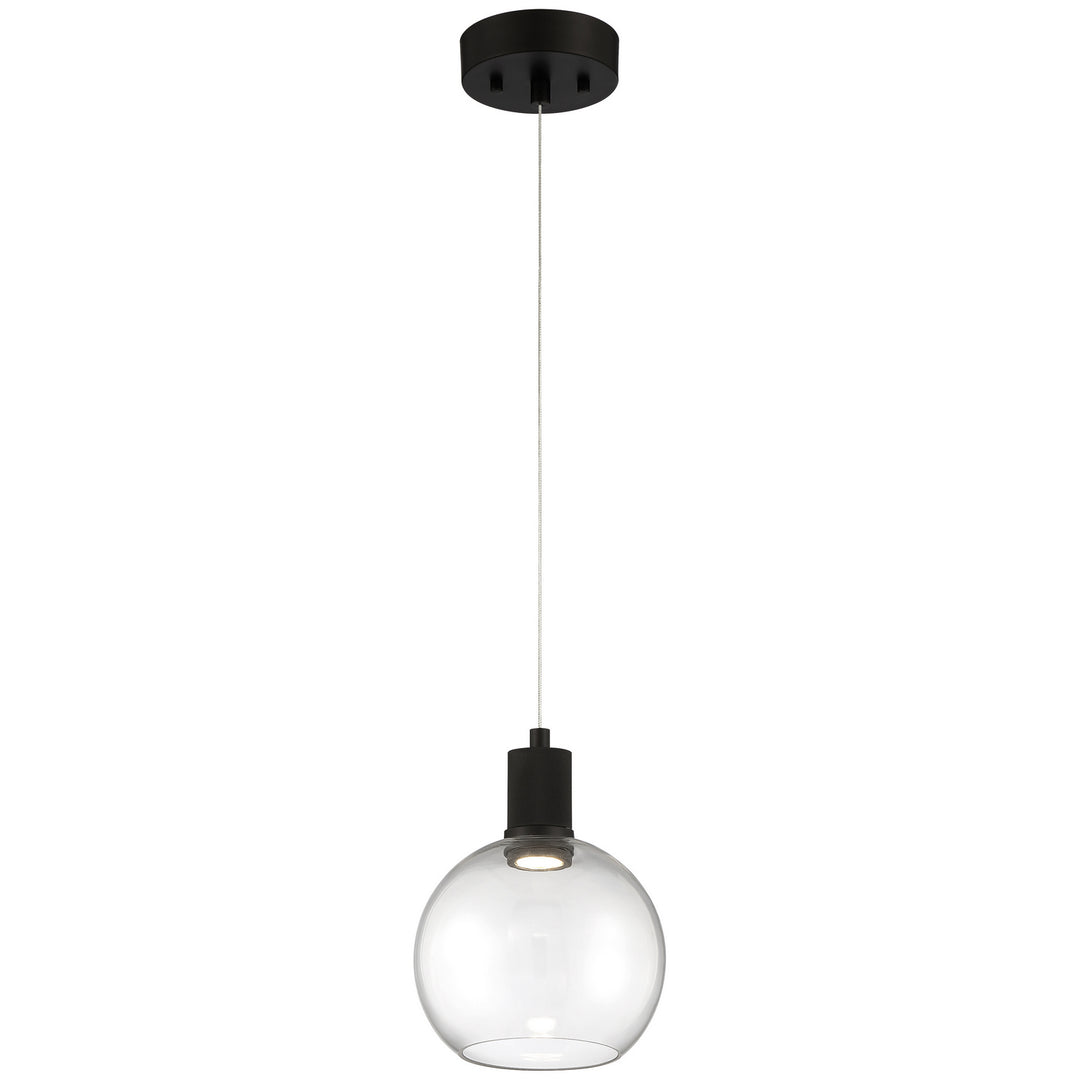 Access Port Nine Burgundy 63142LEDD-MBL/CLR Pendant Light - Matte Black