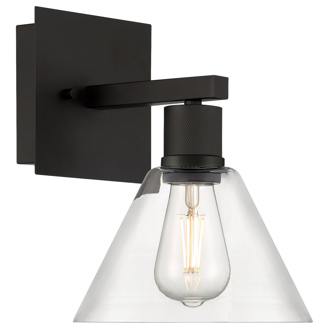 Access Port Nine Martini 63143LEDDLP-MBL/CLR Wall Sconce Light - Matte Black