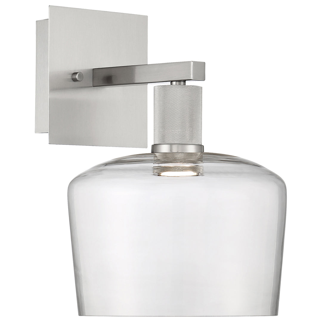 Access Port Nine Chardonnay 63144LEDD-BS/CLR Wall Sconce Light - Brushed Steel