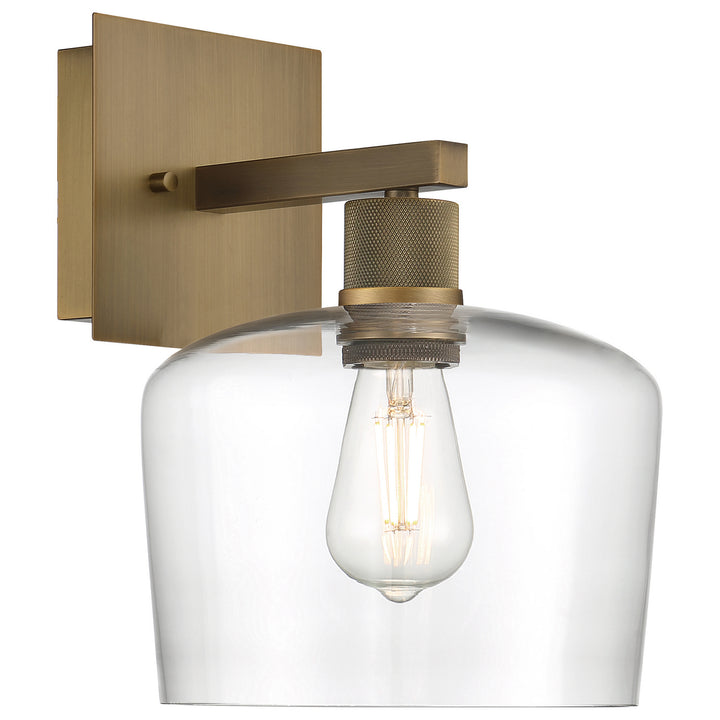 Access Port Nine Chardonnay 63144LEDDLP-ABB/CLR Wall Sconce Light - Antique Brushed Brass