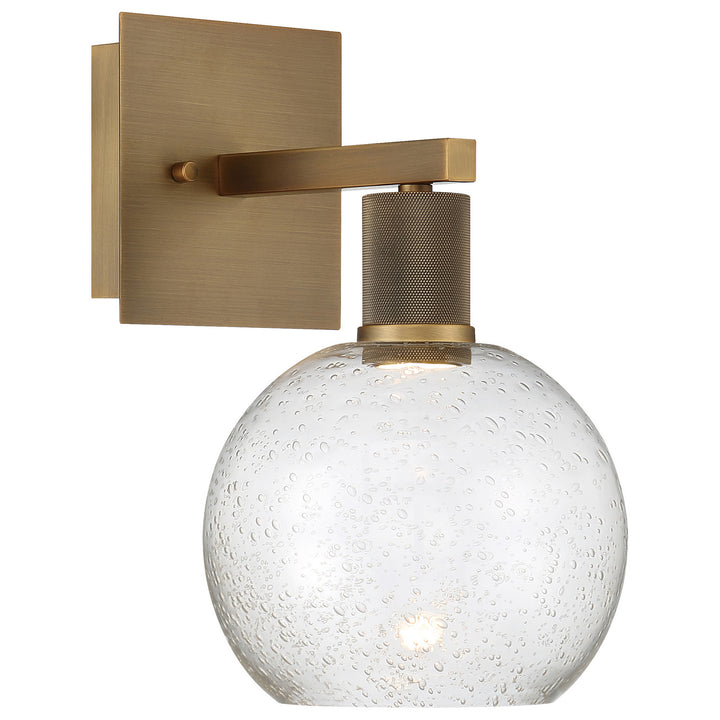 Access Port Nine Burgundy 63145LEDD-ABB/SDG Wall Sconce Light - Antique Brushed Brass