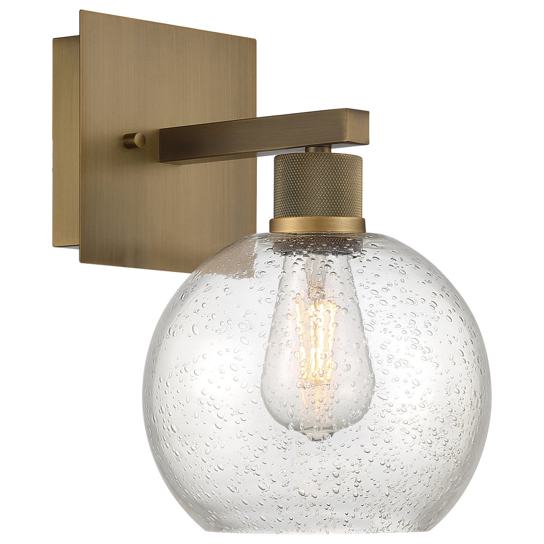 Access Port Nine Burgundy 63145LEDDLP-ABB/SDG Wall Sconce Light - Antique Brushed Brass