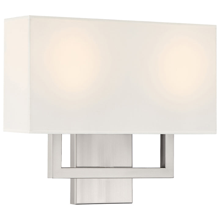 Access Mid Town 64062LEDDLP-BS/WH Wall Sconce Light - Brushed Steel