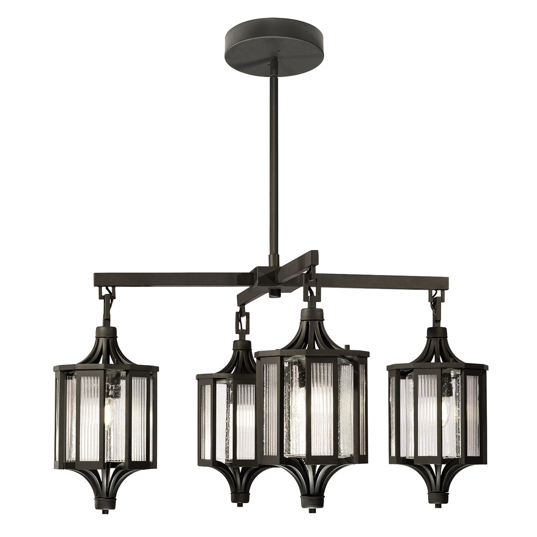 Fine Art Lighting 899182ST Bristol Four Light Outdoor Pendant Outdoor Black