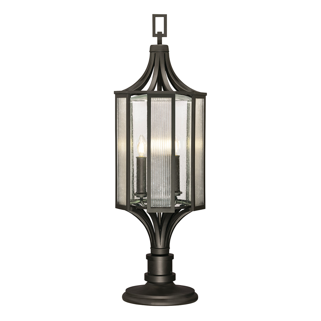 Fine Art Lighting 900080ST Bristol Three Light Outdoor Adjustable Pier/Post Mount Outdoor Black