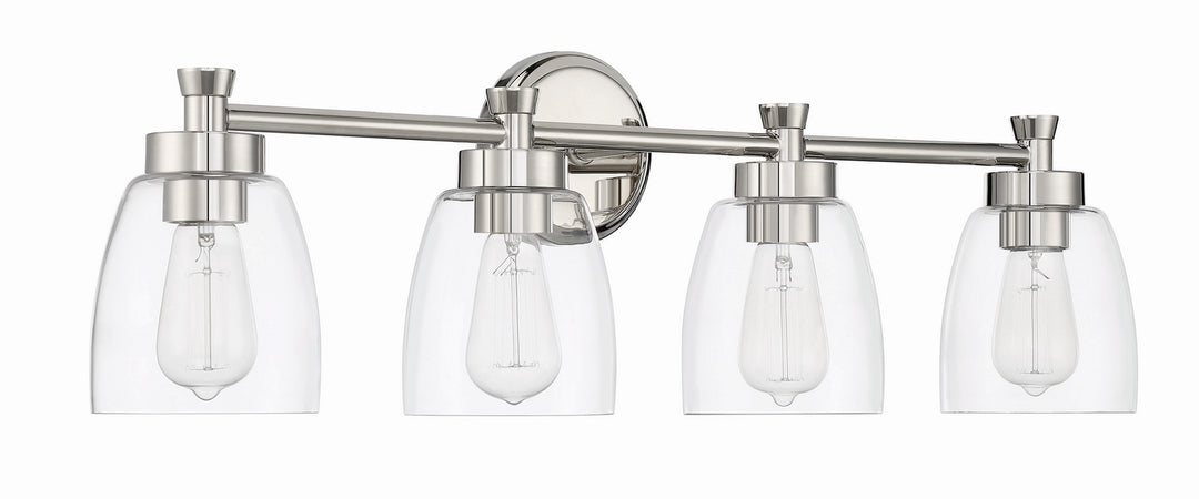 Craftmade Henning 12730PLN4 Bath Vanity Light 31 in. wide - Polished Nickel