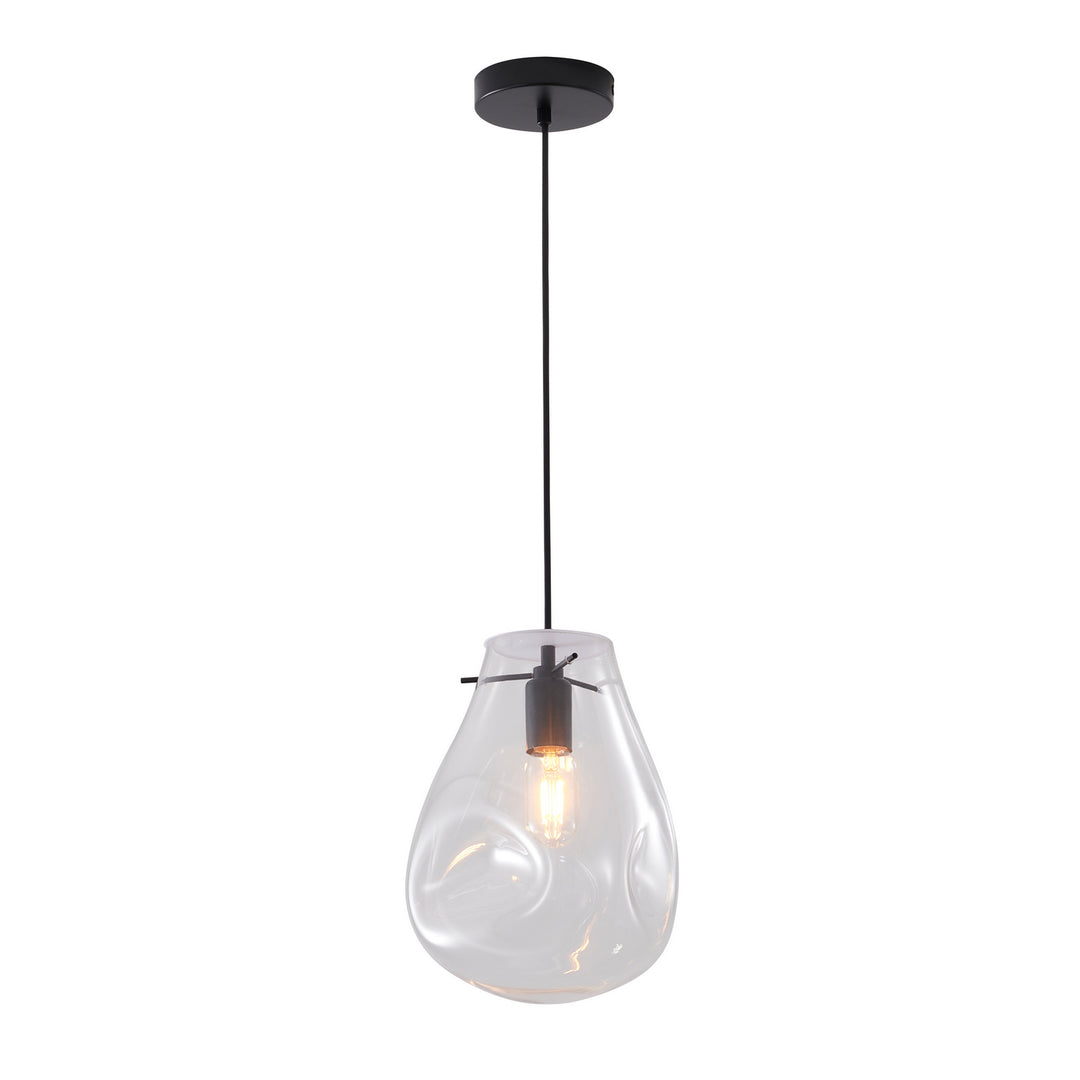 Bethel International DLS49P8CL Pendant Light - Black & Clear