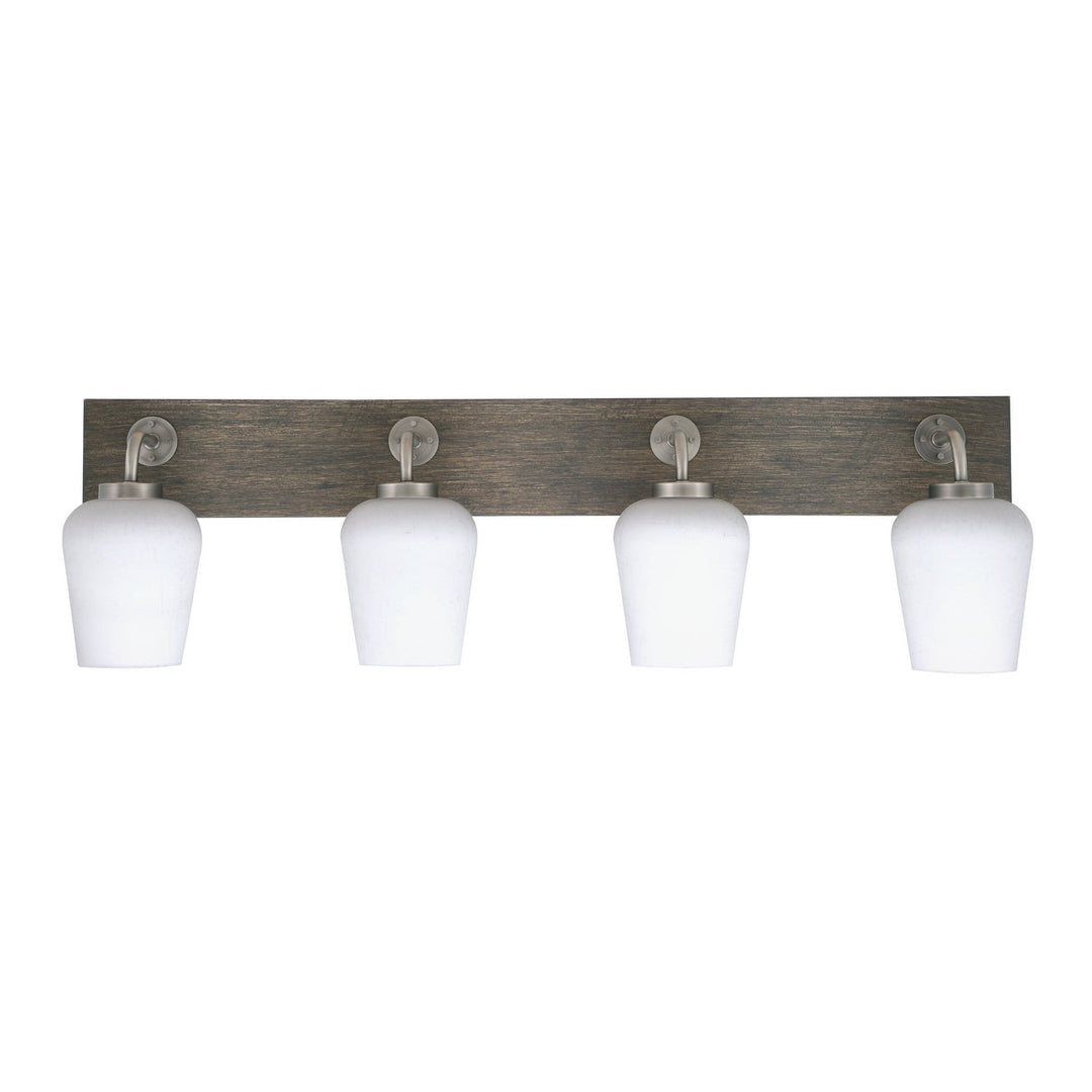 Toltec Oxbridge 1774-gpdw-211 Bath Vanity Light 37 in. wide - Graphite & Painted Distressed Wood-look