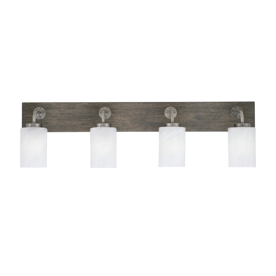 Toltec Oxbridge 1774-gpdw-3001 Bath Vanity Light 36 in. wide - Graphite & Painted Distressed Wood-look