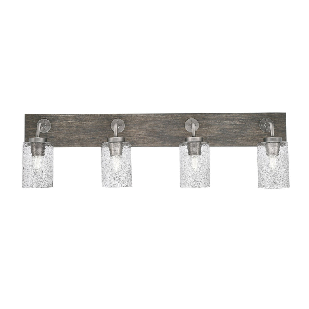 Toltec Oxbridge 1774-gpdw-3002 Bath Vanity Light 36 in. wide - Graphite & Painted Distressed Wood-look