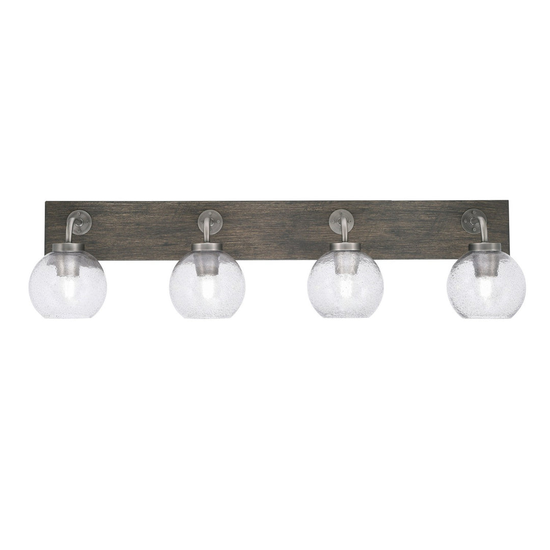 Toltec Oxbridge 1774-gpdw-4102 Bath Vanity Light 37 in. wide - Graphite & Painted Distressed Wood-look