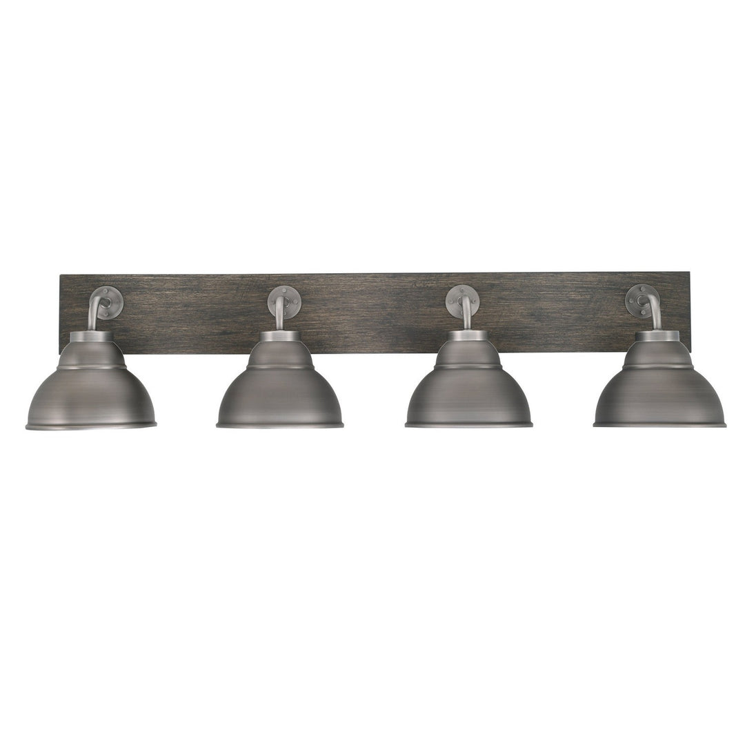 Toltec Oxbridge 1774-gpdw-427-gp Bath Vanity Light 38 in. wide - Graphite & Painted Distressed Wood-look