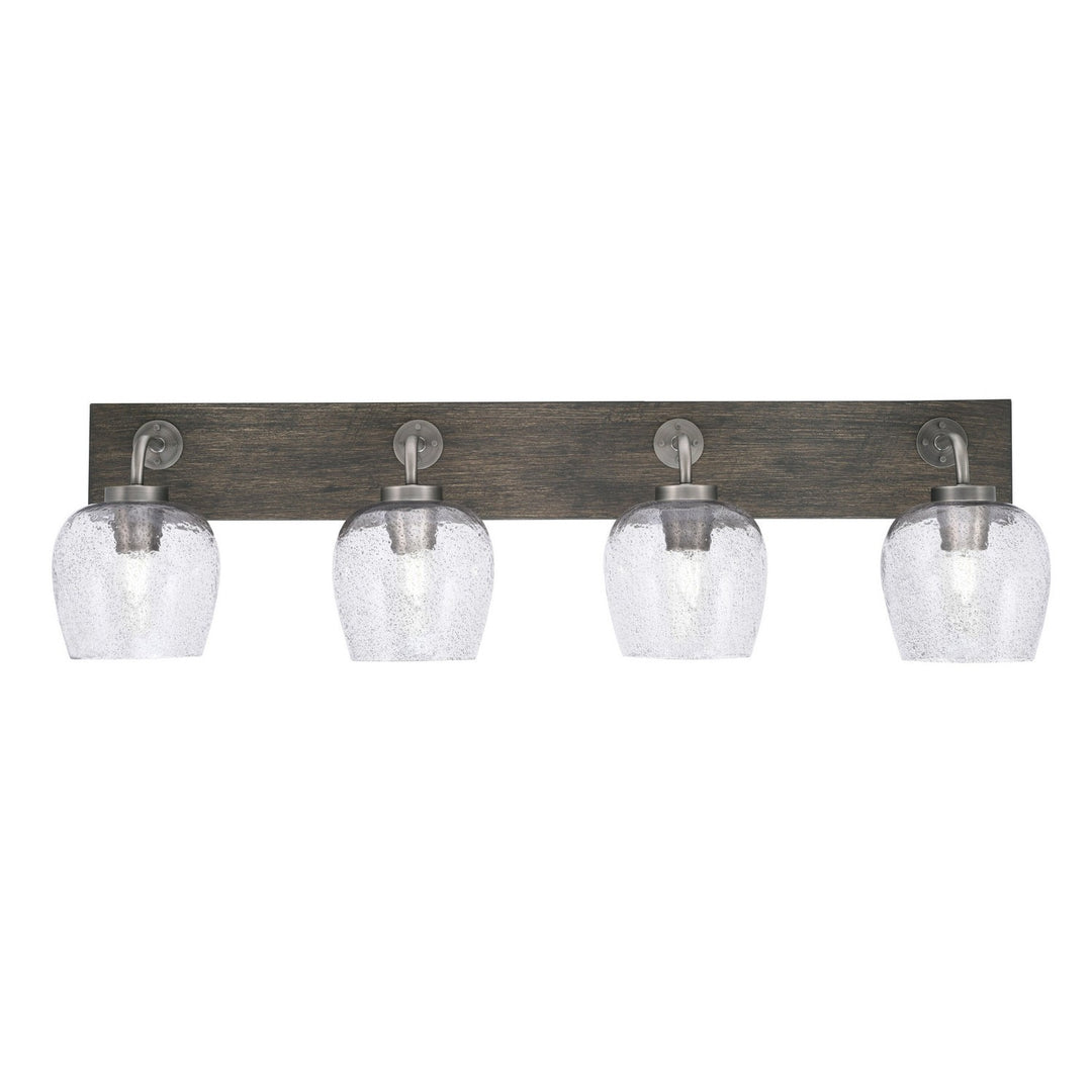 Toltec Oxbridge 1774-gpdw-4812 Bath Vanity Light 37 in. wide - Graphite & Painted Distressed Wood-look