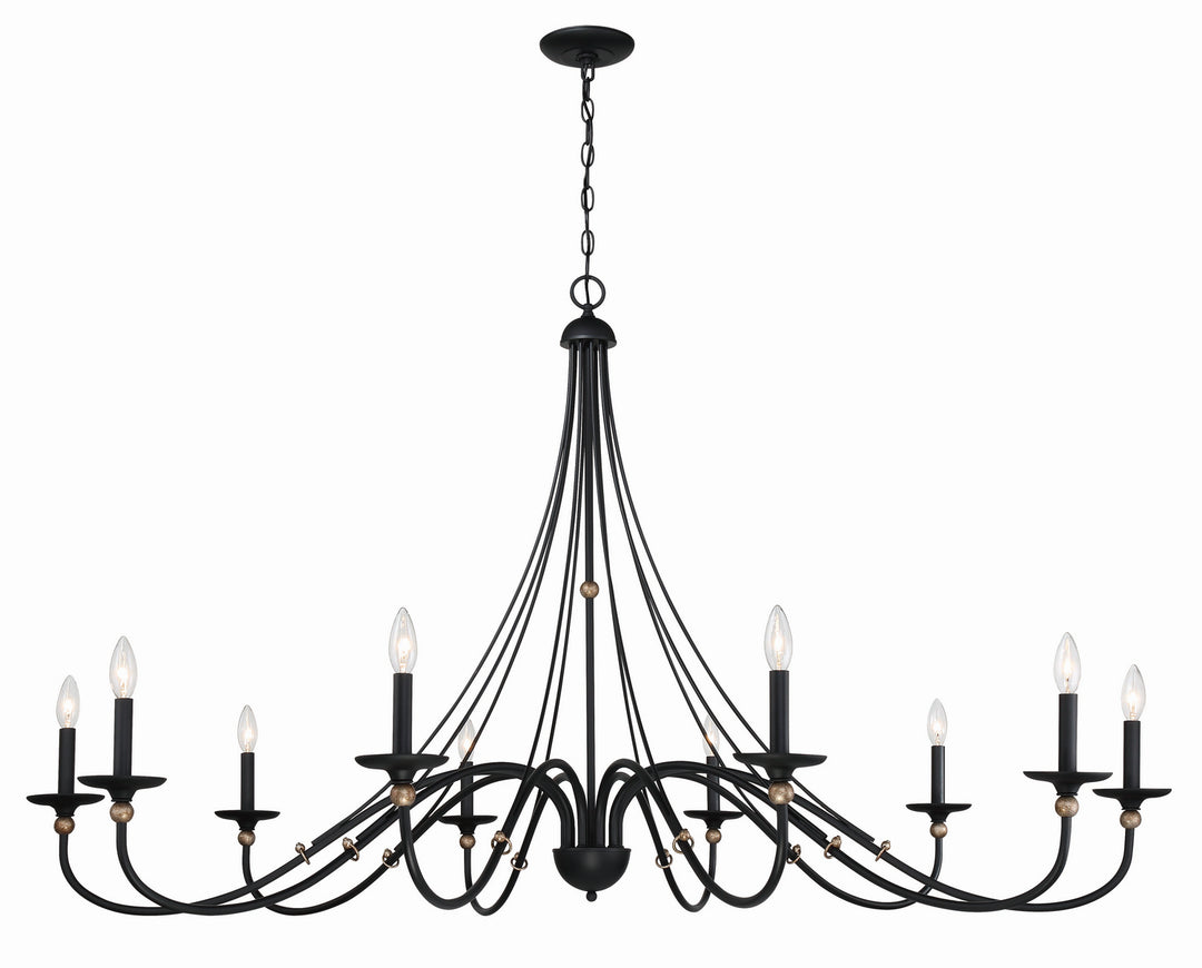 Minka-Lavery Westchester County 1038-677 Chandelier Light - Sand Coal With Skyline Gold Le