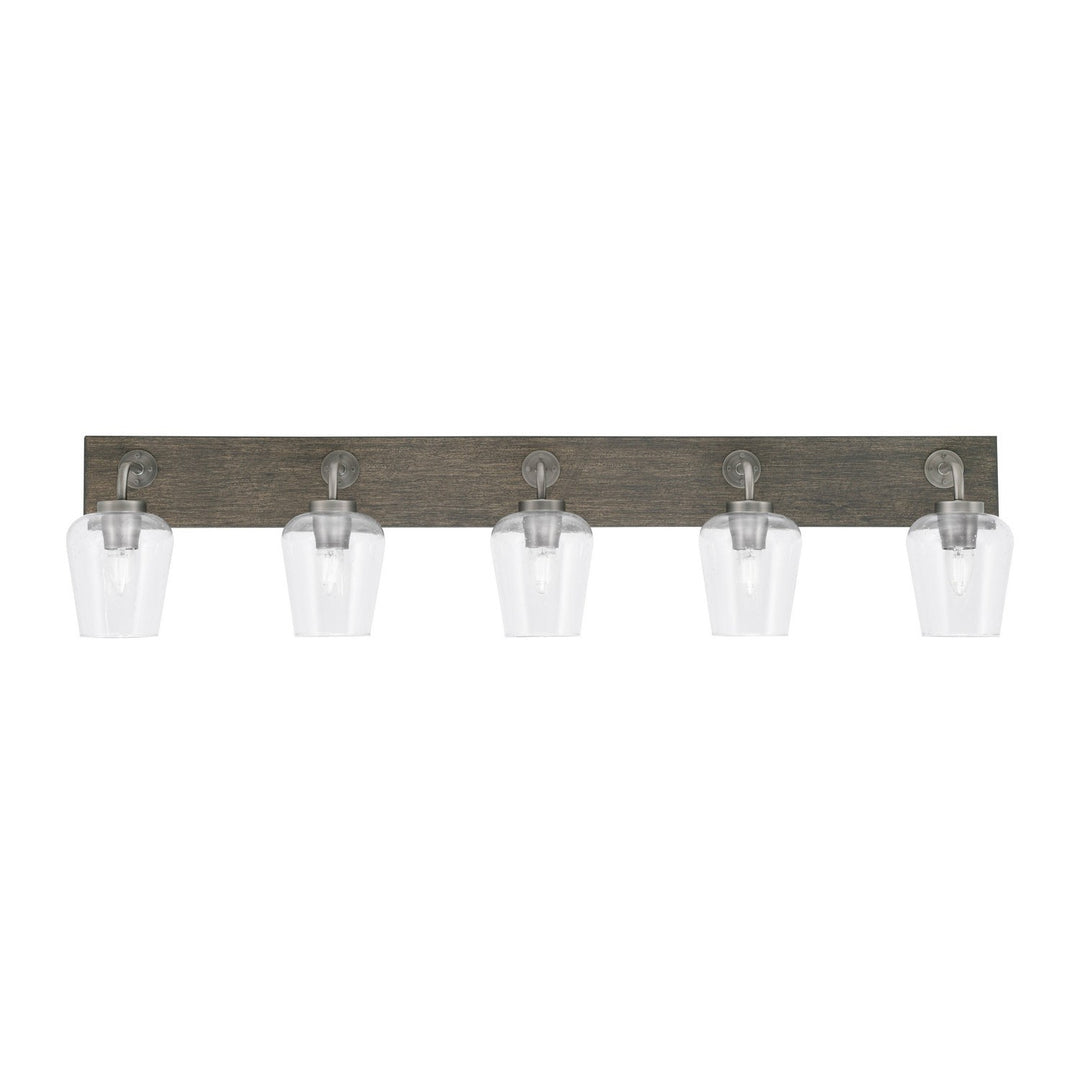 Toltec Oxbridge 1775-gpdw-210 Bath Vanity Light 47 in. wide - Graphite & Painted Distressed Wood-look