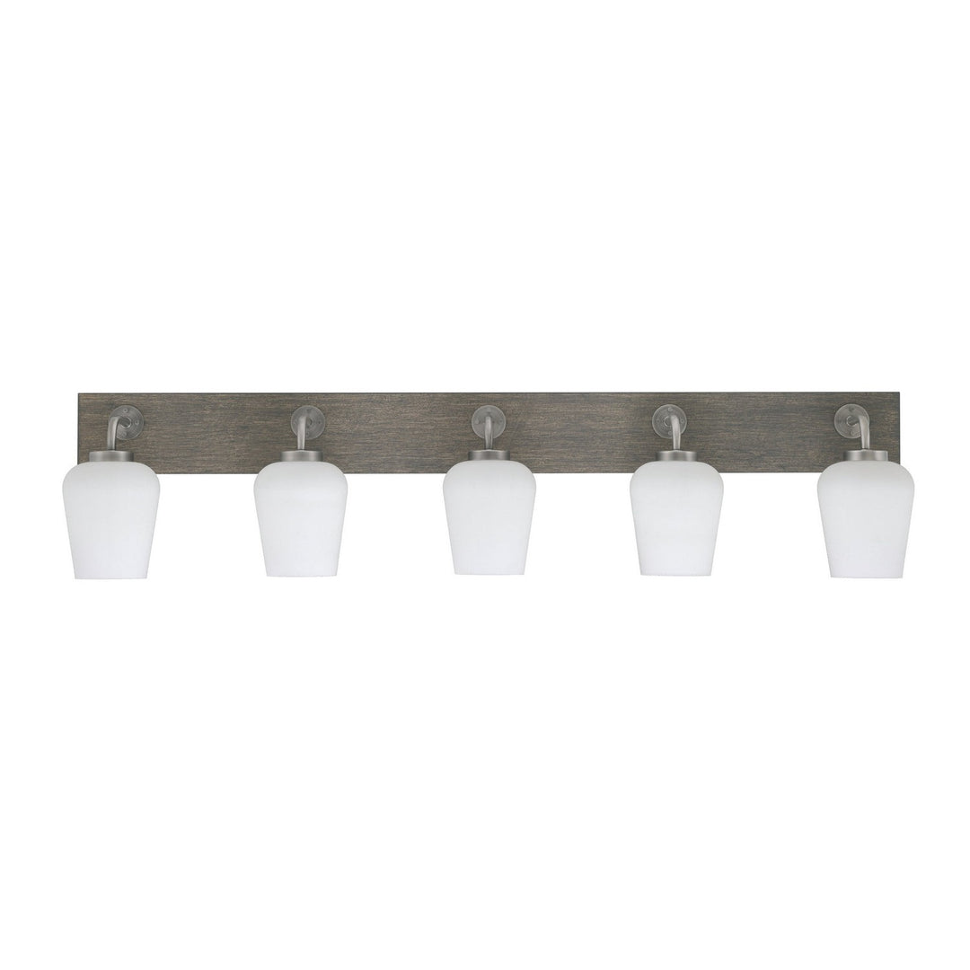 Toltec Oxbridge 1775-gpdw-211 Bath Vanity Light 47 in. wide - Graphite & Painted Distressed Wood-look