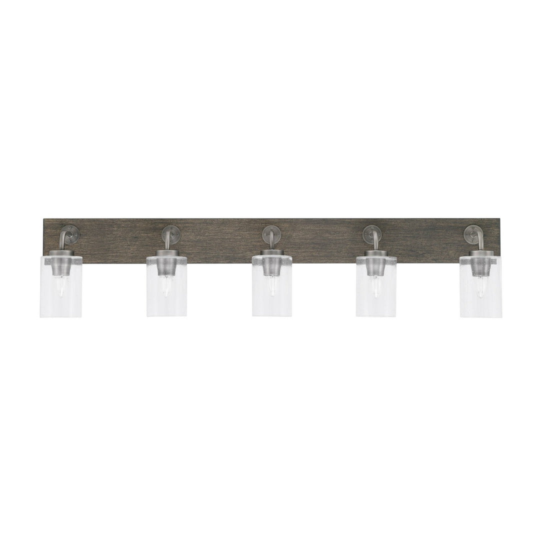 Toltec Oxbridge 1775-gpdw-300 Bath Vanity Light 47 in. wide - Graphite & Painted Distressed Wood-look