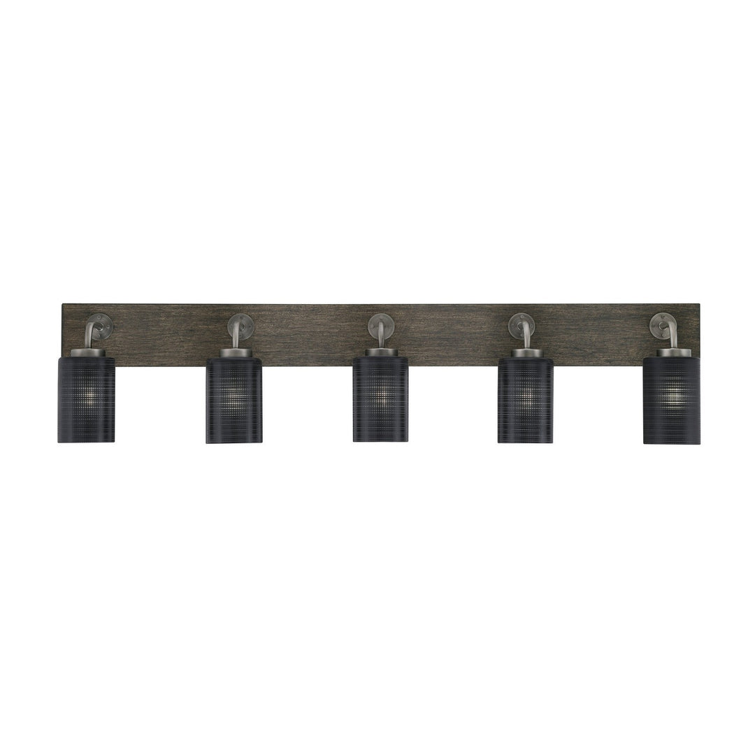 Toltec Oxbridge 1775-gpdw-4069 Bath Vanity Light 47 in. wide - Graphite & Painted Distressed Wood-look