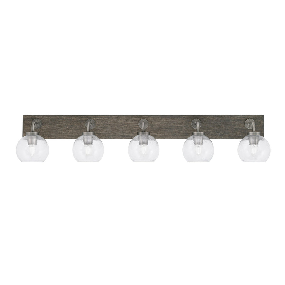 Toltec Oxbridge 1775-gpdw-4100 Bath Vanity Light 47 in. wide - Graphite & Painted Distressed Wood-look