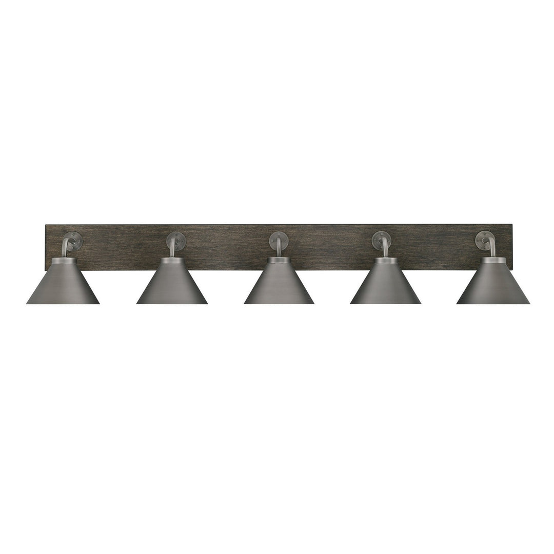 Toltec Oxbridge 1775-gpdw-421-gp Bath Vanity Light 48 in. wide - Graphite & Painted Distressed Wood-look