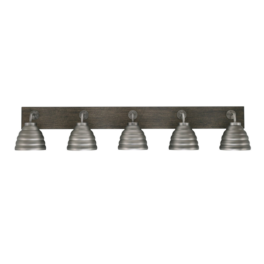 Toltec Oxbridge 1775-gpdw-425-gp Bath Vanity Light 47 in. wide - Graphite & Painted Distressed Wood-look