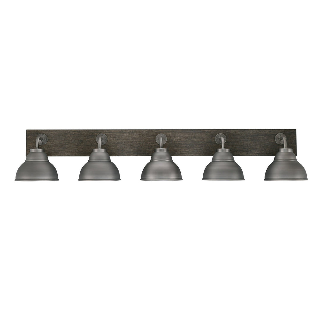 Toltec Oxbridge 1775-gpdw-427-gp Bath Vanity Light 48 in. wide - Graphite & Painted Distressed Wood-look