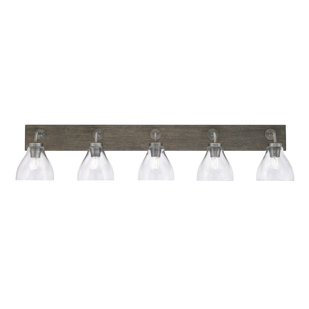 Toltec Oxbridge 1775-gpdw-4760 Bath Vanity Light 47 in. wide - Graphite & Painted Distressed Wood-look