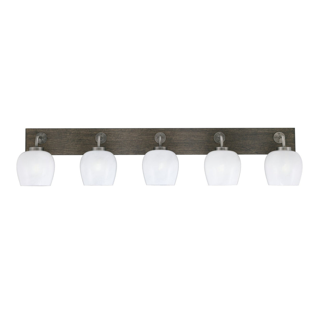 Toltec Oxbridge 1775-gpdw-4811 Bath Vanity Light 47 in. wide - Graphite & Painted Distressed Wood-look