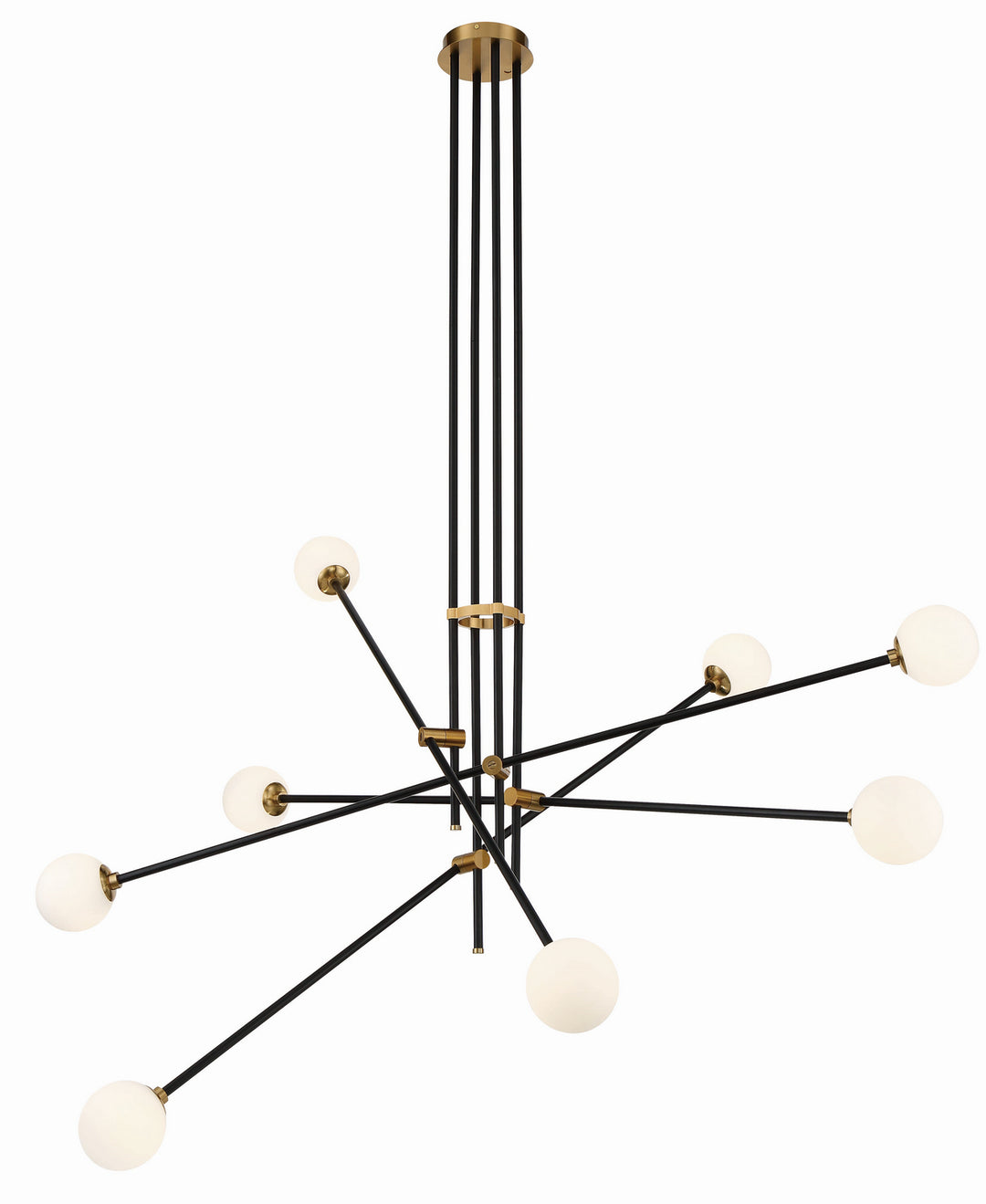 George Kovacs Cosmet P8152-681 Chandelier Light - Coal And Aged Brass