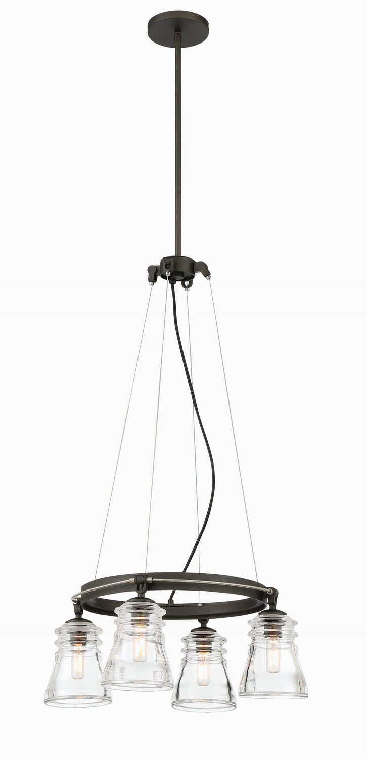 Minka-Lavery Graham Avenue 2737-709 Chandelier Light - Smoked Iron And Brushed Nickel