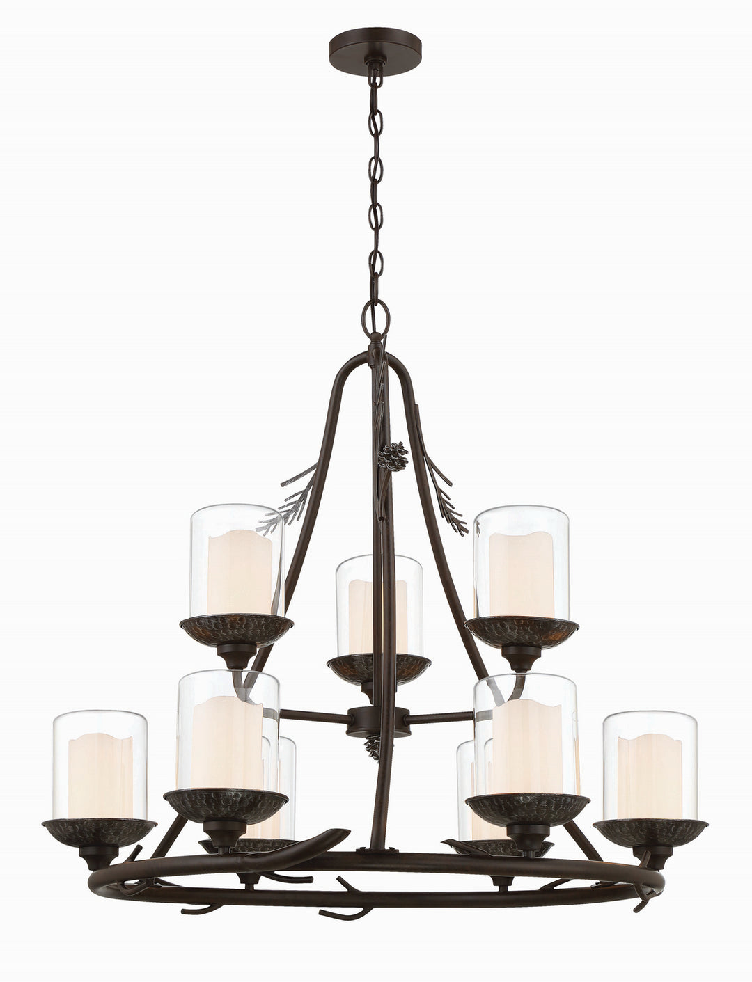 Minka-Lavery Ponderosa Ridge 2758-694 Chandelier Light - Weathered Spruce With Silver Highlights